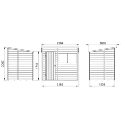 Forest Garden 7x5 Pent Pressure Treated Overlap Wooden Shed With Floor - Assembly Service Included -Plant Garden World forest garden 7x5 pent pressure treated overlap wooden shed with floor assembly service included5013053178492 01t bq
