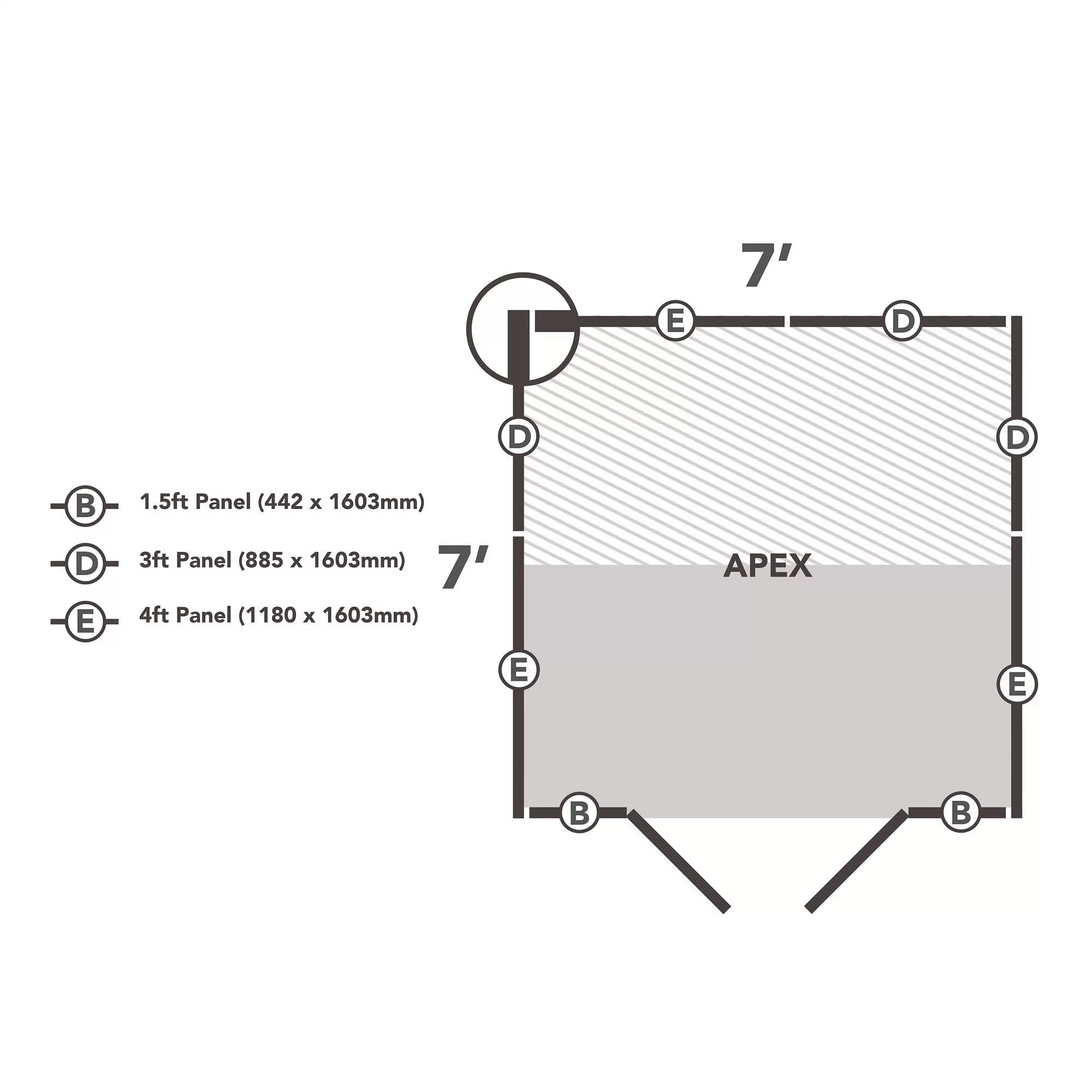 Forest Garden 7x7 Apex Dip Treated Shiplap Wooden Shed With Floor (Base Included) 4 Forest Garden 7x7 Apex Dip Treated Shiplap Wooden Shed With Floor (Base Included) - Image 4