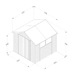 Forest Garden 7x7 Apex Dip Treated Shiplap Wooden Shed With Floor (Base Included) - Assembly Service Included -Plant Garden World forest garden 7x7 apex dip treated shiplap wooden shed with floor base included assembly service included5013053194164 02i