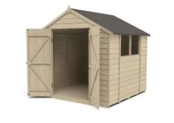 Forest Garden 7x7 Ft Apex Overlap Wooden 2 Door 2 Windows Shed With Floor - Assembly Service Included -Plant Garden World forest garden 7x7 ft apex overlap wooden 2 door 2 windows shed with floor assembly service included5013053177884 21c bq