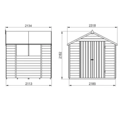 Forest Garden 7x7 Ft Apex Overlap Wooden 2 Door 2 Windows Shed With Floor -Plant Garden World forest garden 7x7 ft apex overlap wooden 2 door 2 windows shed with floor5013053177877 01t bq
