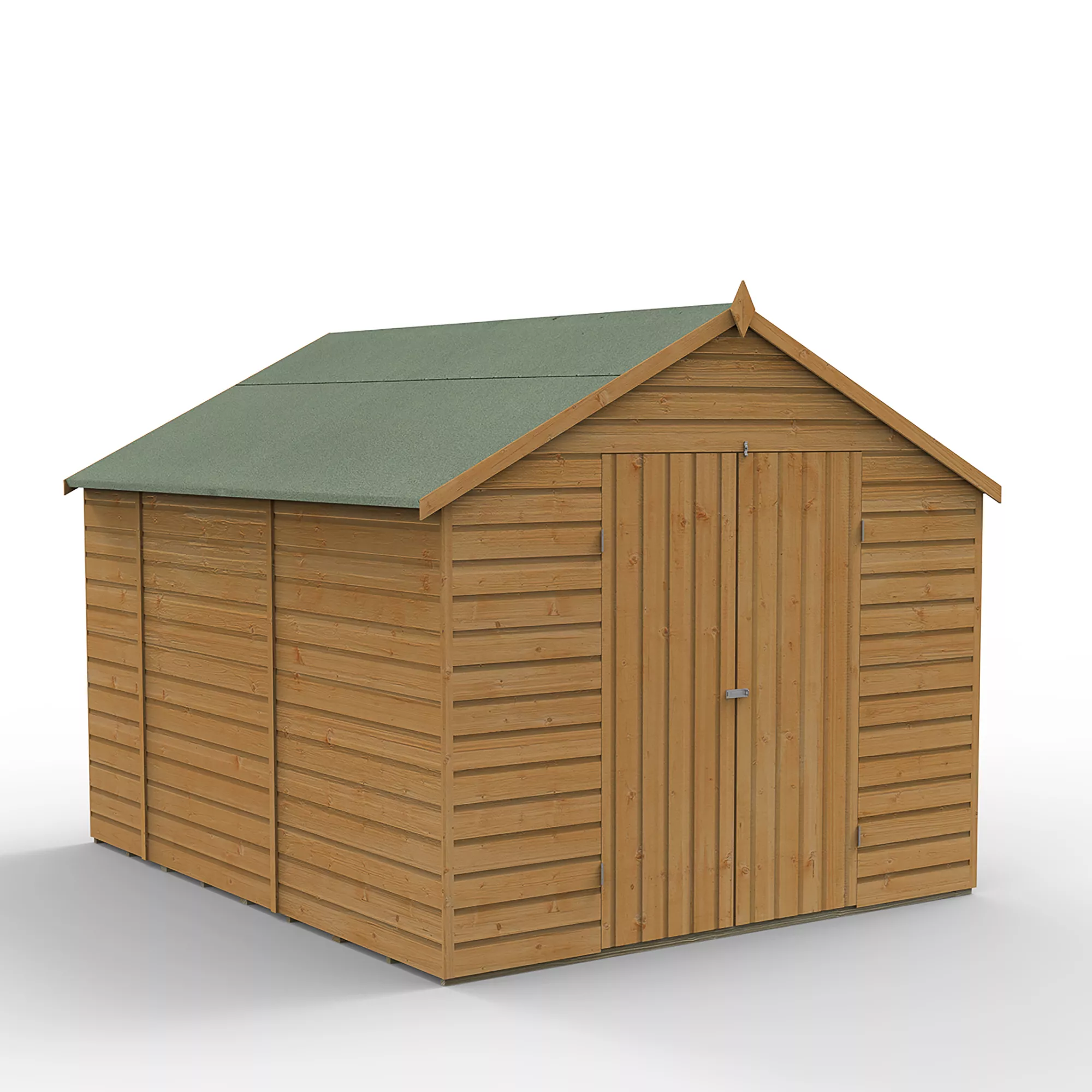 Forest Garden 8x10 Apex Dip Treated Shiplap Wooden Shed With Floor 2 Forest Garden 8x10 Apex Dip Treated Shiplap Wooden Shed With Floor - Image 2