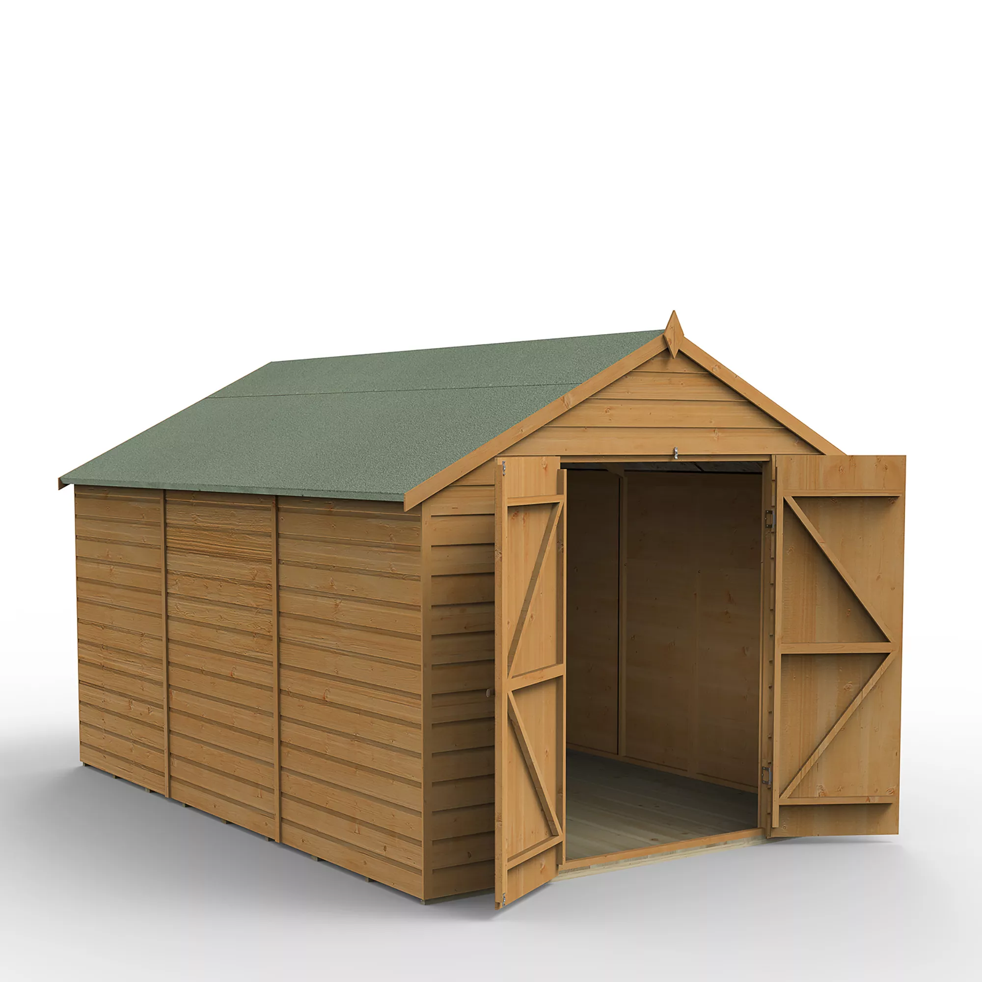 Forest Garden 8x12 Apex Dip Treated Shiplap Wooden Shed With Floor (Base Included) - Assembly Service Included 1 Forest Garden 8x12 Apex Dip Treated Shiplap Wooden Shed With Floor (Base Included) - Assembly Service Included