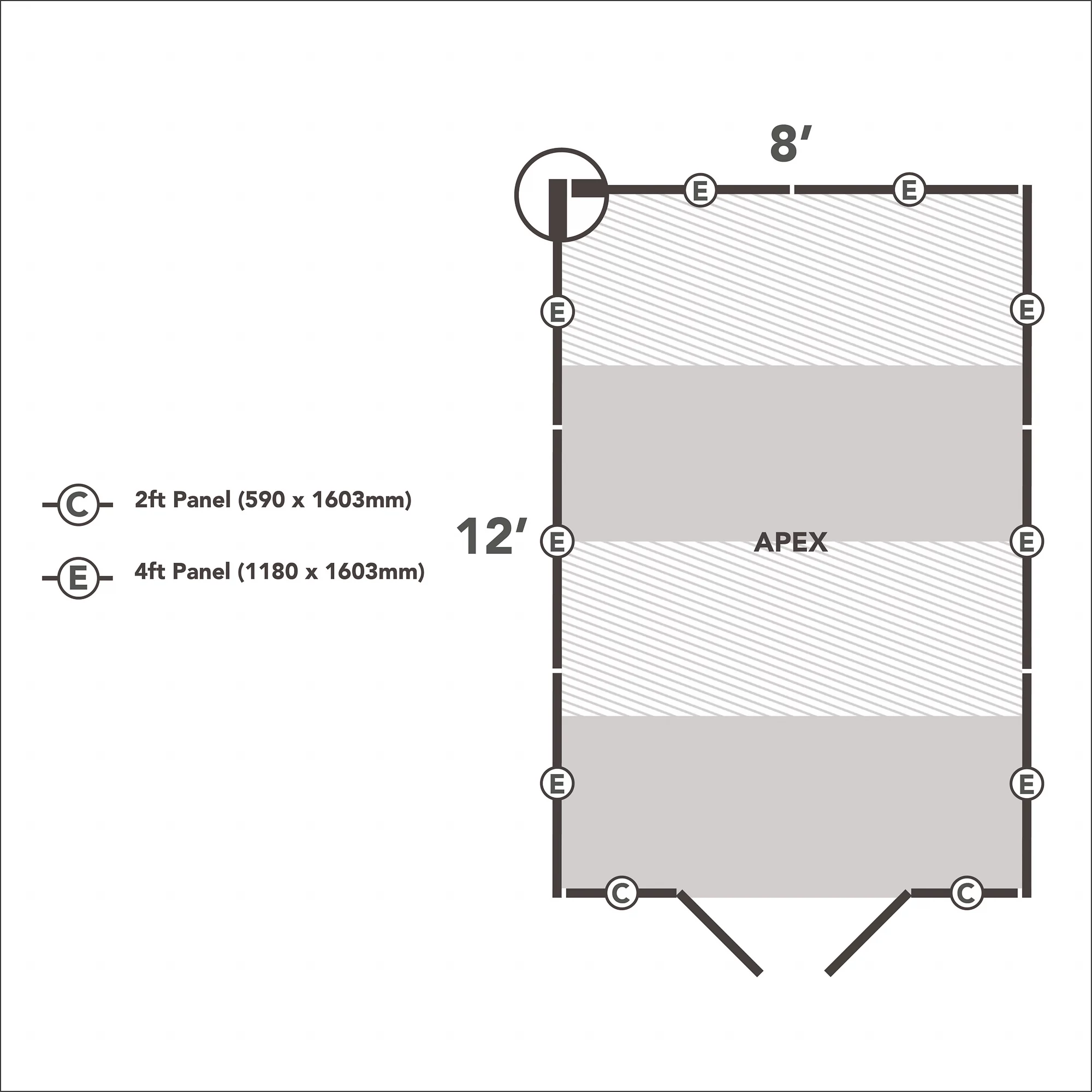 Forest Garden 8x12 Apex Dip Treated Shiplap Wooden Shed With Floor (Base Included) - Assembly Service Included 3 Forest Garden 8x12 Apex Dip Treated Shiplap Wooden Shed With Floor (Base Included) - Assembly Service Included - Image 3