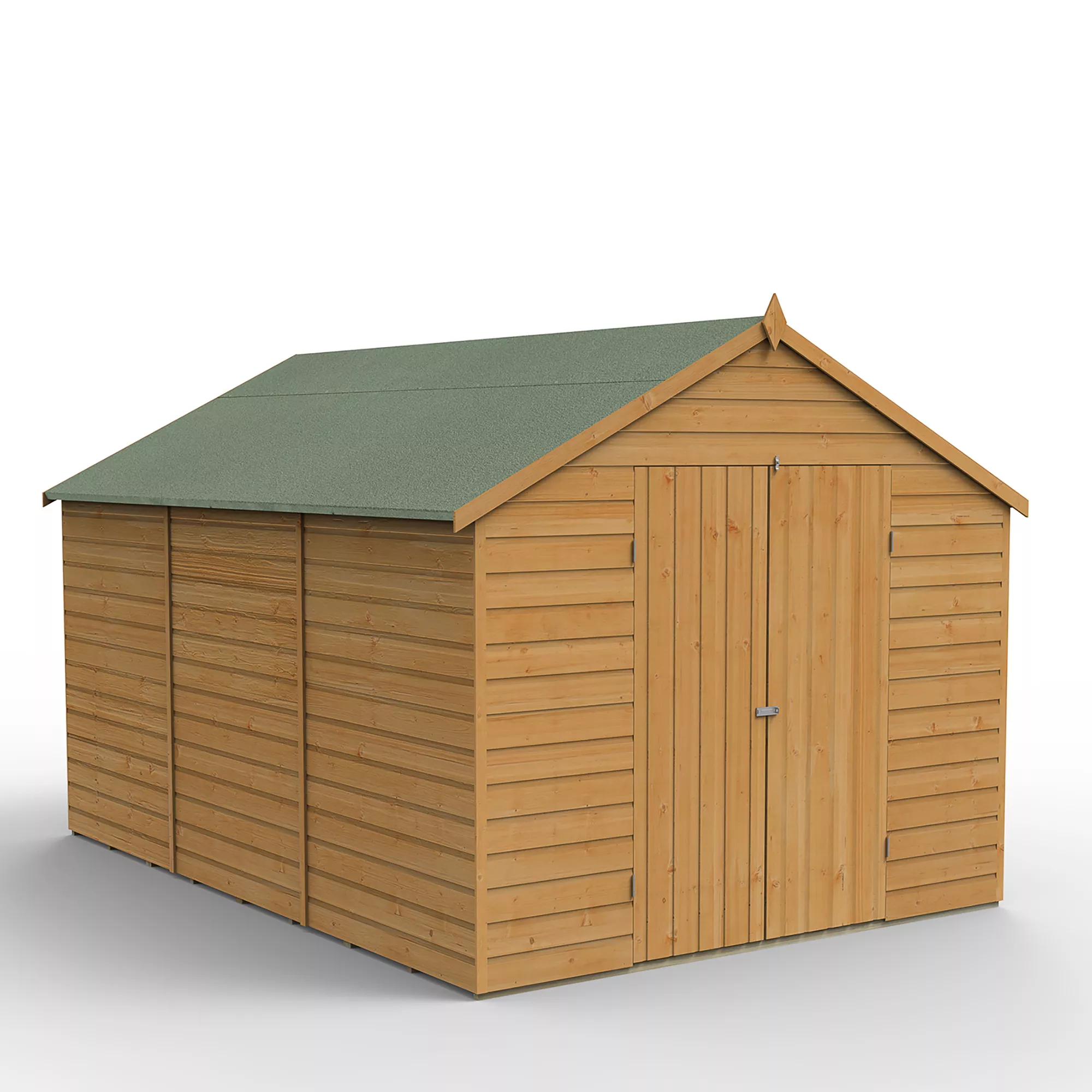 Forest Garden 8x12 Apex Dip Treated Shiplap Wooden Shed With Floor (Base Included) - Assembly Service Included 2 Forest Garden 8x12 Apex Dip Treated Shiplap Wooden Shed With Floor (Base Included) - Assembly Service Included - Image 2