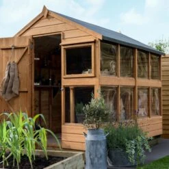 Forest Garden 8x6 Ft Apex Shiplap Wooden 10 Windows Shed With Floor -Plant Garden World forest garden 8x6 ft apex shiplap wooden 10 windows shed with floor5013053185094 02i bq