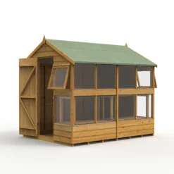 Forest Garden 8x6 Ft Apex Shiplap Wooden 10 Windows Shed With Floor -Plant Garden World forest garden 8x6 ft apex shiplap wooden 10 windows shed with floor5013053185094 04c bq