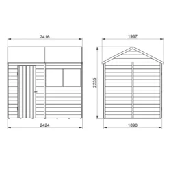 Forest Garden 8x6 Reverse Apex Dip Treated Overlap Wooden Shed With Floor (Base Included) -Plant Garden World forest garden 8x6 reverse apex dip treated overlap wooden shed with floor base included 5013053178225 01t bq