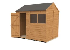 Forest Garden 8x6 Reverse Apex Dip Treated Overlap Wooden Shed With Floor (Base Included) -Plant Garden World forest garden 8x6 reverse apex dip treated overlap wooden shed with floor base included 5013053178225 21c bq