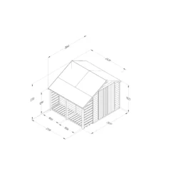 Forest Garden Apex Overlap Timber Shed - Assembly Service Included -Plant Garden World forest garden apex overlap timber shed assembly service included5013053190845 01t