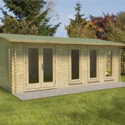 Forest Garden Blakedown 6x4 Toughened Glass Pent Loglap Solid Wood Cabin With Double Door - Assembly Service Included -Plant Garden World forest garden blakedown 6x4 toughened glass pent loglap solid wood cabin with double door assembly service included5013053181591 01i bq