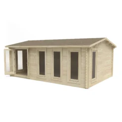Forest Garden Blakedown 6x4 Toughened Glass Pent Loglap Solid Wood Cabin With Double Door - Assembly Service Included -Plant Garden World forest garden blakedown 6x4 toughened glass pent loglap solid wood cabin with double door assembly service included5013053181591 04c bq