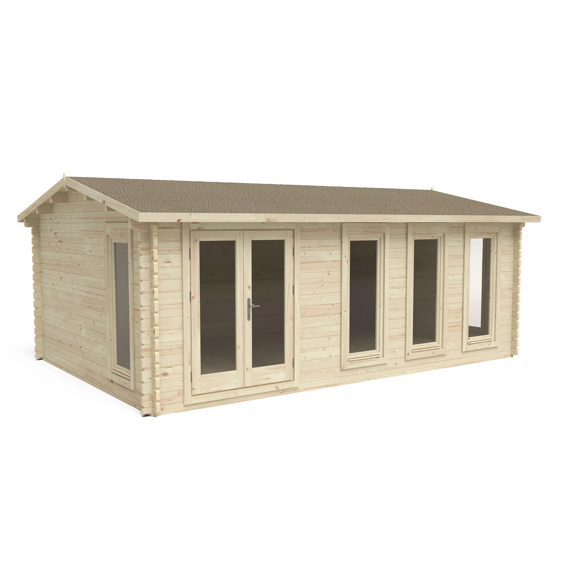 Forest Garden Blakedown 6x4 Toughened Glass Pent Loglap Solid Wood Cabin With Double Door 1 Forest Garden Blakedown 6x4 Toughened Glass Pent Loglap Solid Wood Cabin With Double Door
