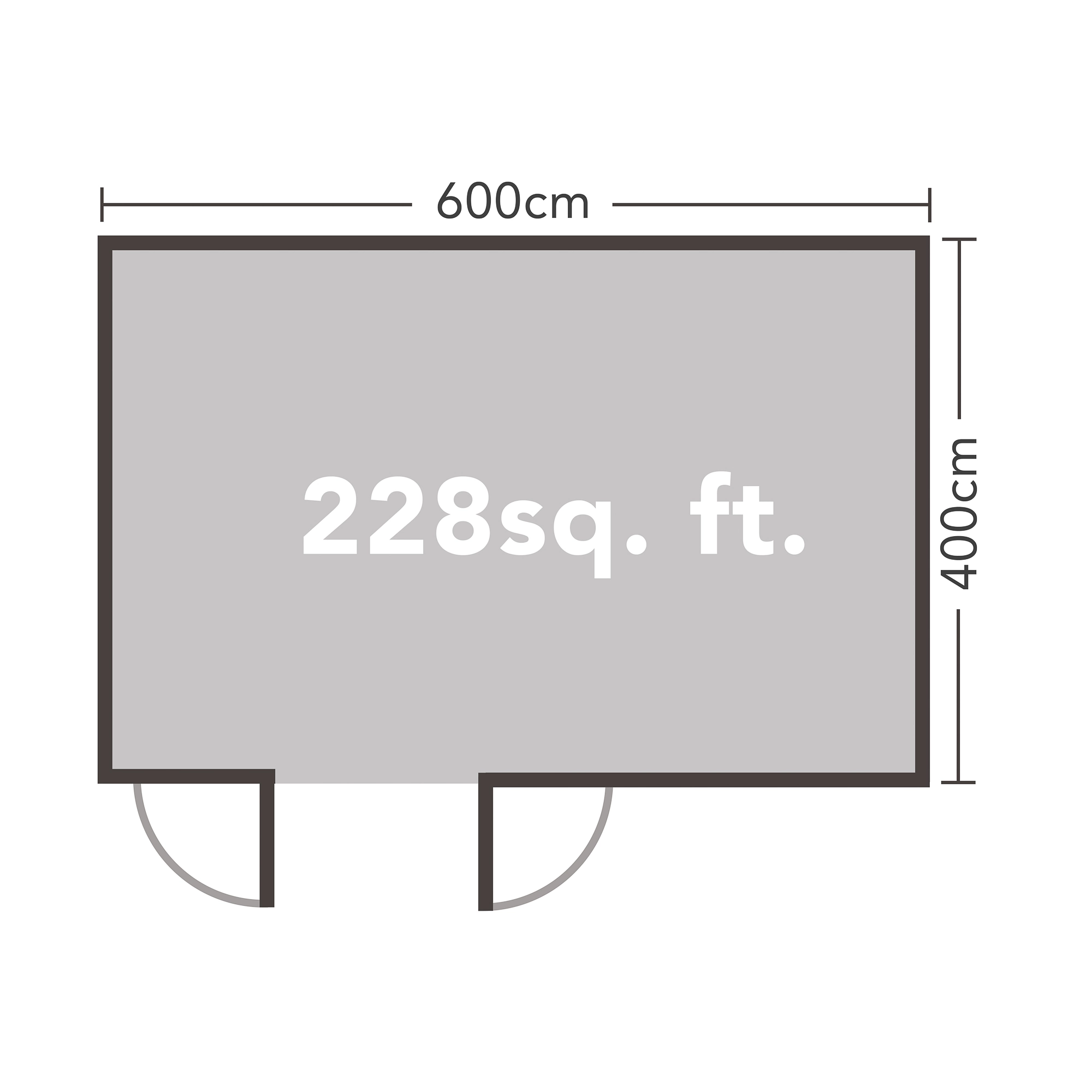 Forest Garden Blakedown 6x4 Toughened Glass Pent Loglap Solid Wood Cabin With Double Door 4 Forest Garden Blakedown 6x4 Toughened Glass Pent Loglap Solid Wood Cabin With Double Door - Image 4