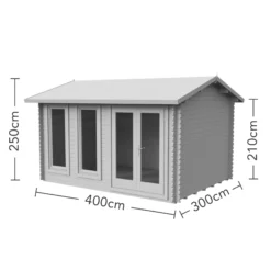 Forest Garden Chiltern 4x3 Toughened Glass Pent Loglap Solid Wood Cabin With Double Door -Plant Garden World forest garden chiltern 4x3 toughened glass pent loglap solid wood cabin with double door5013053181331 01t bq