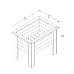 Forest Garden Deep Root Wooden Rectangular Planter -Plant Garden World forest garden deep root wooden rectangular planter5013053143056 01t BQ