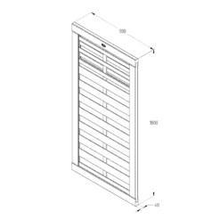 Forest Garden Kyoto Wood Slatted Gate, (H)1.8m (W)0.9m -Plant Garden World forest garden kyoto wood slatted gate h 1 8m w 0 9m5013053145944 04t bq