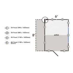 Forest Garden Lean To Shed Kit, (H)2133mm (W)2646mm (D)2420mm - Assembly Service Included -Plant Garden World forest garden lean to shed kit h 2133mm w 2646mm d 2420mm assembly service included5013053190821 02t
