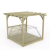 Forest Garden Natural Pergola & Decking Kit, X4 Post X1 Balustrade (H) 2.5m X (W) 3m