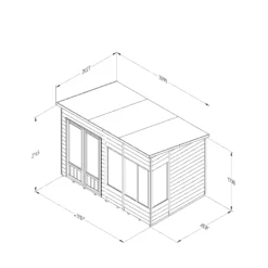 Forest Garden Oakley 10x6 Pent Overlap Solid Wood Summer House With Double Door (Base Included) - Assembly Service Included 9 Forest Garden Oakley 10x6 Pent Overlap Solid Wood Summer House With Double Door (Base Included) - Assembly Service Included -Plant Garden World forest garden oakley 10x6 pent overlap solid wood summer house with double door base included assembly service included5013053188743 01t bq