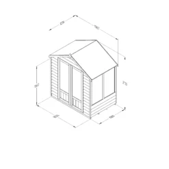 Forest Garden Oakley 6x4 Apex Overlap Solid Wood Summer House With Double Door - Assembly Service Included -Plant Garden World forest garden oakley 6x4 apex overlap solid wood summer house with double door assembly service included5013053188439 01t bq