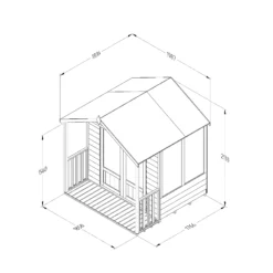 Forest Garden Oakley 6x6 Apex Overlap Solid Wood Summer House With Double Door -Plant Garden World forest garden oakley 6x6 apex overlap solid wood summer house with double door5013053188484 01t bq