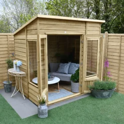 Forest Garden Oakley 7x5 Pent Overlap Solid Wood Summer House With Double Door 7 Forest Garden Oakley 7x5 Pent Overlap Solid Wood Summer House With Double Door -Plant Garden World forest garden oakley 7x5 pent overlap solid wood summer house with double door5013053188507 02i bq