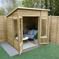 Forest Garden Oakley 7x5 Pent Overlap Solid Wood Summer House With Double Door 8 Forest Garden Oakley 7x5 Pent Overlap Solid Wood Summer House With Double Door -Plant Garden World forest garden oakley 7x5 pent overlap solid wood summer house with double door5013053188507 03i bq