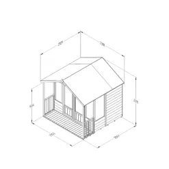 Forest Garden Oakley 7x7 Apex Overlap Solid Wood Summer House With Double Door (Base Included) - Assembly Service Included -Plant Garden World forest garden oakley 7x7 apex overlap solid wood summer house with double door base included assembly service included5013053188705 01t bq