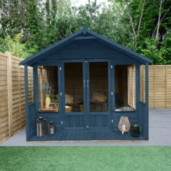Forest Garden Oakley 8x12 Apex Overlap Solid Wood Summer House With Double Door - Assembly Service Included -Plant Garden World forest garden oakley 8x12 apex overlap solid wood summer house with double door assembly service included5013053188828 03i bq