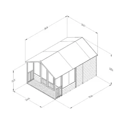 Forest Garden Oakley 8x12 Apex Overlap Solid Wood Summer House With Double Door (Base Included) - Assembly Service Included -Plant Garden World forest garden oakley 8x12 apex overlap solid wood summer house with double door base included assembly service included5013053188842 01t bq