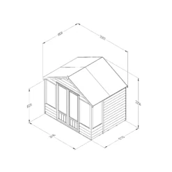 Forest Garden Oakley 8x6 Apex Overlap Solid Wood Summer House With Double Door (Base Included) 6 Forest Garden Oakley 8x6 Apex Overlap Solid Wood Summer House With Double Door (Base Included) -Plant Garden World forest garden oakley 8x6 apex overlap solid wood summer house with double door base included 5013053188620 01t bq