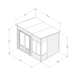 Forest Garden Oakley 8x6 Pent Overlap Solid Wood Summer House With Double Door -Plant Garden World forest garden oakley 8x6 pent overlap solid wood summer house with double door5013053188606 01t bq