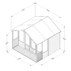 Forest Garden Oakley 8x8 Apex Overlap Solid Wood Summer House With Double Door (Base Included) - Assembly Service Included -Plant Garden World forest garden oakley 8x8 apex overlap solid wood summer house with double door base included assembly service included5013053188767 01t bq