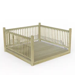 Forest Garden Softwood Decking Kit, X3 Balustrade (L) 1.31m X (W) 2.46m