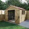 Forest Garden Timberdale 10x8 Ft Apex Tongue & Groove Wooden Shed With Floor (Base Included)