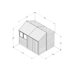Forest Garden Timberdale 10x8 Ft Reverse Apex Tongue & Groove Wooden 2 Door Shed With Floor (Base Included) -Plant Garden World forest garden timberdale 10x8 ft reverse apex tongue groove wooden 2 door shed with floor base included 5013053189016 01t bq