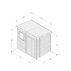 Forest Garden Timberdale 7x5 Ft Pent Tongue & Groove Wooden Shed With Floor (Base Included) -Plant Garden World forest garden timberdale 7x5 ft pent tongue groove wooden shed with floor base included 5013053189191 01t bq