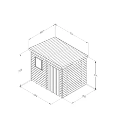 Forest Garden Timberdale 8x6 Ft Pent Tongue & Groove Wooden Shed With Floor -Plant Garden World forest garden timberdale 8x6 ft pent tongue groove wooden shed with floor5013053189214 01t bq