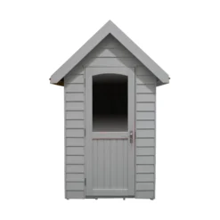 Forest Retreat 6X4 Apex Pressure Treated Overlap Grey Shed With Floor - Assembly Service Included -Plant Garden World forest retreat 6x4 apex pressure treated overlap grey shed with floor assembly service included5013053176504 03c bq