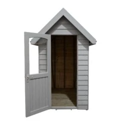 Forest Retreat 6X4 Apex Pressure Treated Overlap Grey Shed With Floor - Assembly Service Included -Plant Garden World forest retreat 6x4 apex pressure treated overlap grey shed with floor assembly service included5013053176504 04c bq