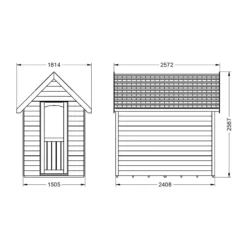 Forest Retreat 8x5 Apex Pressure Treated Overlap Cream Shed With Floor - Assembly Service Included -Plant Garden World forest retreat 8x5 apex pressure treated overlap cream shed with floor assembly service included5013053176535 01t bq