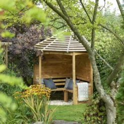 Forest Venetian Corner Arbour, (H)2500mm (W)2330mm (D)1610mm - Assembly Required -Plant Garden World forest venetian corner arbour h 2500mm w 2330mm d 1610mm assembly required5013053139745 04i