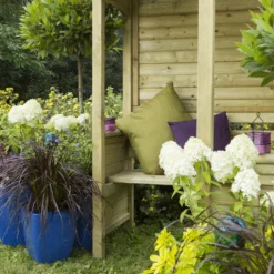 Forest Venetian Corner Arbour, (H)2500mm (W)2330mm (D)1610mm - Assembly Required -Plant Garden World forest venetian corner arbour h 2500mm w 2330mm d 1610mm assembly required5013053139745 08i