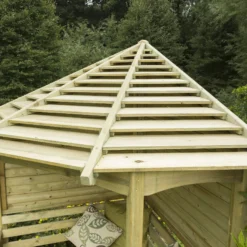 Forest Venetian Corner Arbour, (H)2500mm (W)2330mm (D)1610mm - Assembly Required -Plant Garden World forest venetian corner arbour h 2500mm w 2330mm d 1610mm assembly required5013053139745 09i