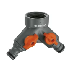 Gardena Round 2-way Hose Pipe Connector 13mm