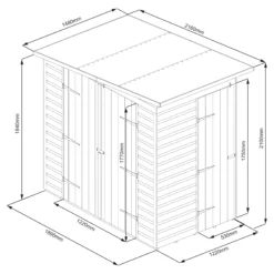 GoodHome Clapperton 6x4 Ft Pent Shiplap Wooden 2 Door Shed With Floor (Base Included) - Assembly Service Included 13 GoodHome Clapperton 6x4 Ft Pent Shiplap Wooden 2 Door Shed With Floor (Base Included) - Assembly Service Included -Plant Garden World goodhome clapperton 6x4 ft pent shiplap wooden 2 door shed with floor base included assembly service included5059340270135 01t