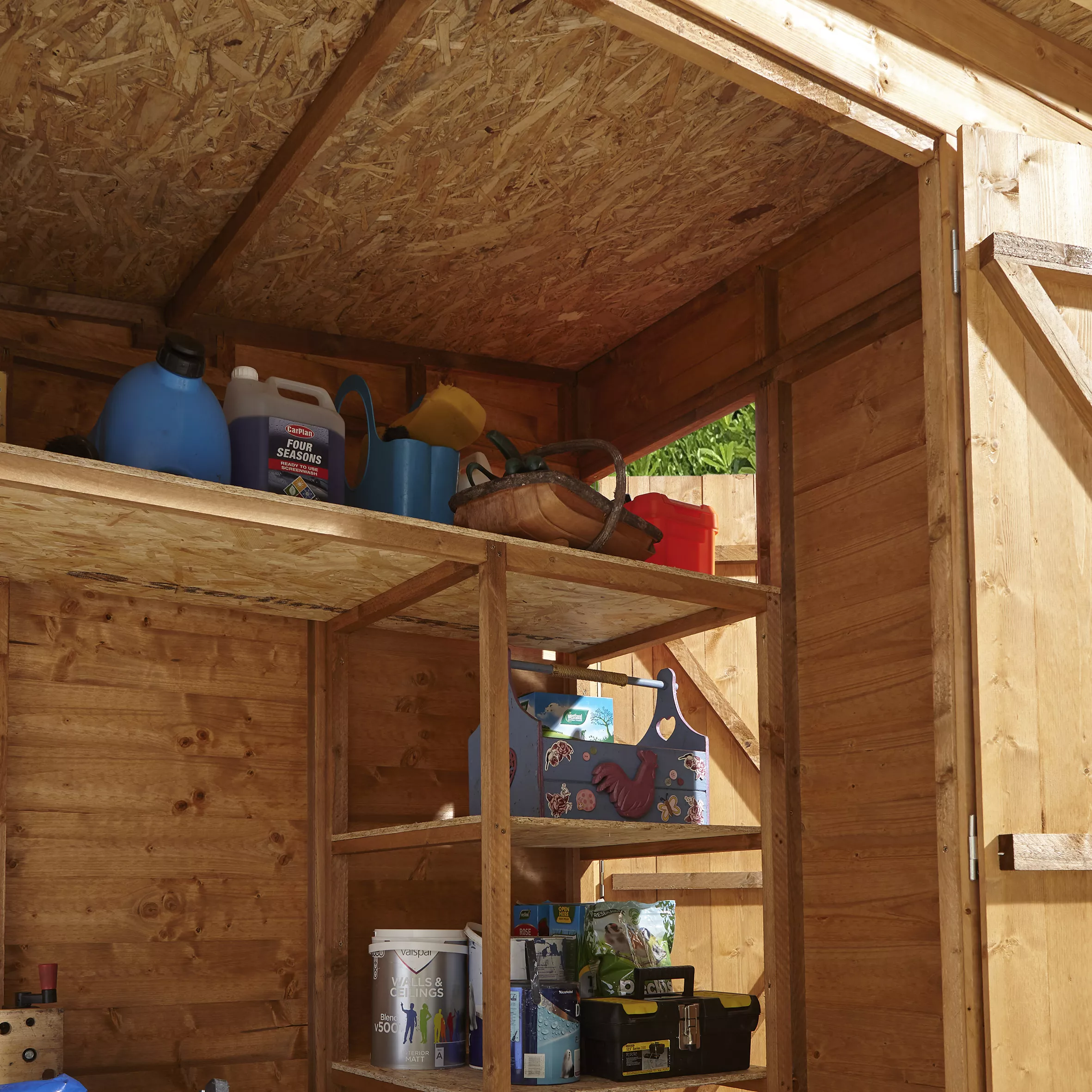 GoodHome Clapperton 6x4 Ft Pent Shiplap Wooden 2 Door Shed With Floor (Base Included) - Assembly Service Included 6 GoodHome Clapperton 6x4 Ft Pent Shiplap Wooden 2 Door Shed With Floor (Base Included) - Assembly Service Included - Image 6