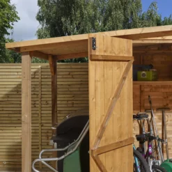 GoodHome Clapperton 8x6 Pent Dip Treated Shiplap Shed With Floor -Plant Garden World goodhome clapperton 8x6 pent dip treated shiplap shed with floor5059340270173 08i