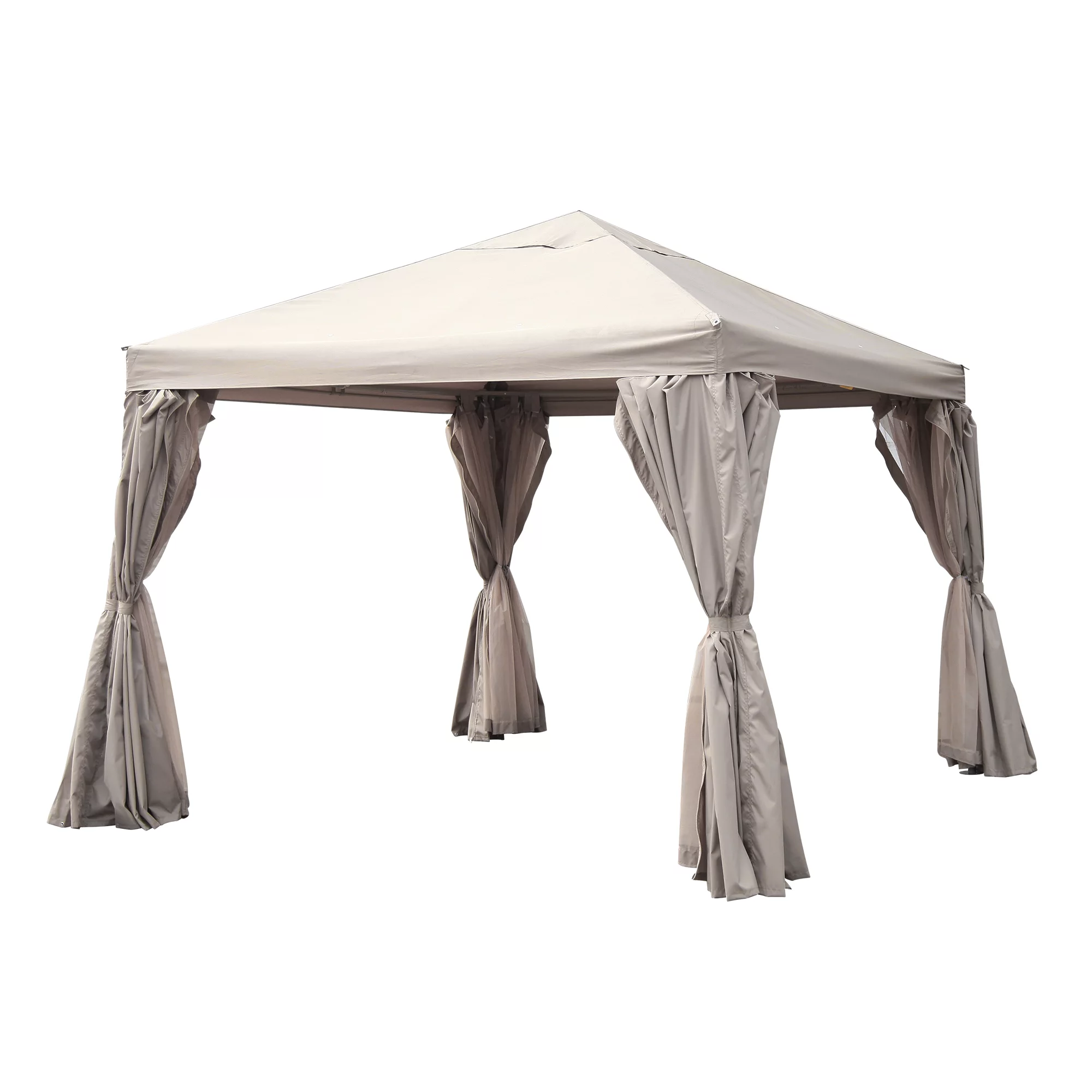 GoodHome Preston Taupe Square Gazebo, (W)3m (D)3m - Assembly Required 1 GoodHome Preston Taupe Square Gazebo, (W)3m (D)3m - Assembly Required